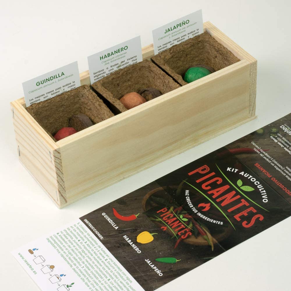 kit hierbas aromáticas para huerto casero