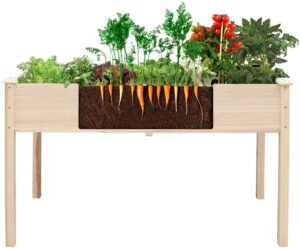 Mesa de cultivo huerto en casa