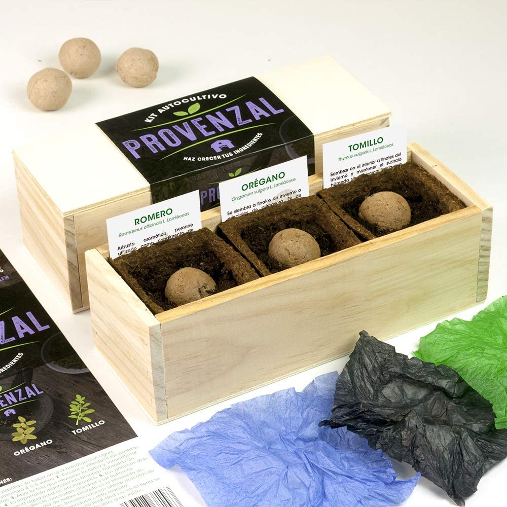 kit hierbas aromáticas para huerto casero